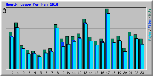 Hourly usage for May 2016