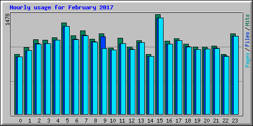 Hourly usage for February 2017