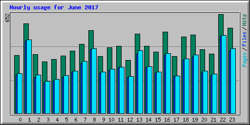 Hourly usage for June 2017