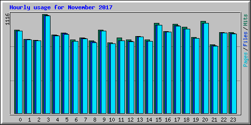 Hourly usage for November 2017