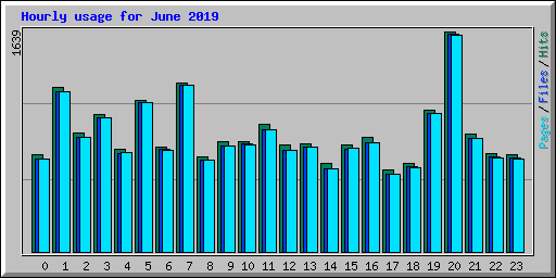 Hourly usage for June 2019